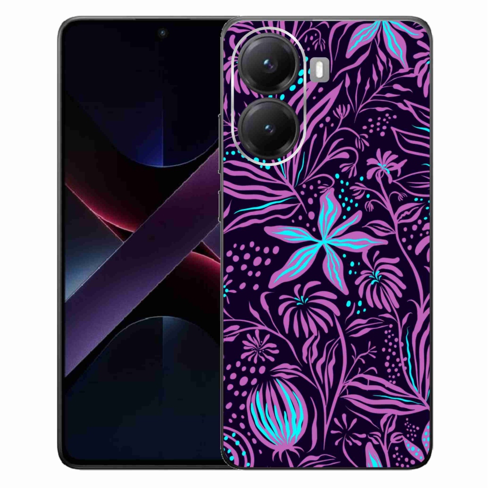 Gél borítás mmCase a Xiaomi Poco X7 Pro 5G számára - virágok 2
