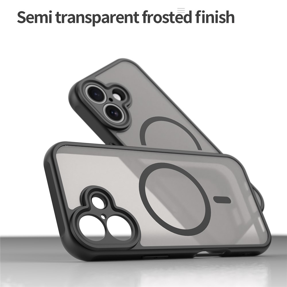 Matte zselés tok MagSafe-rel iPhone 17 készülékhez - fekete
