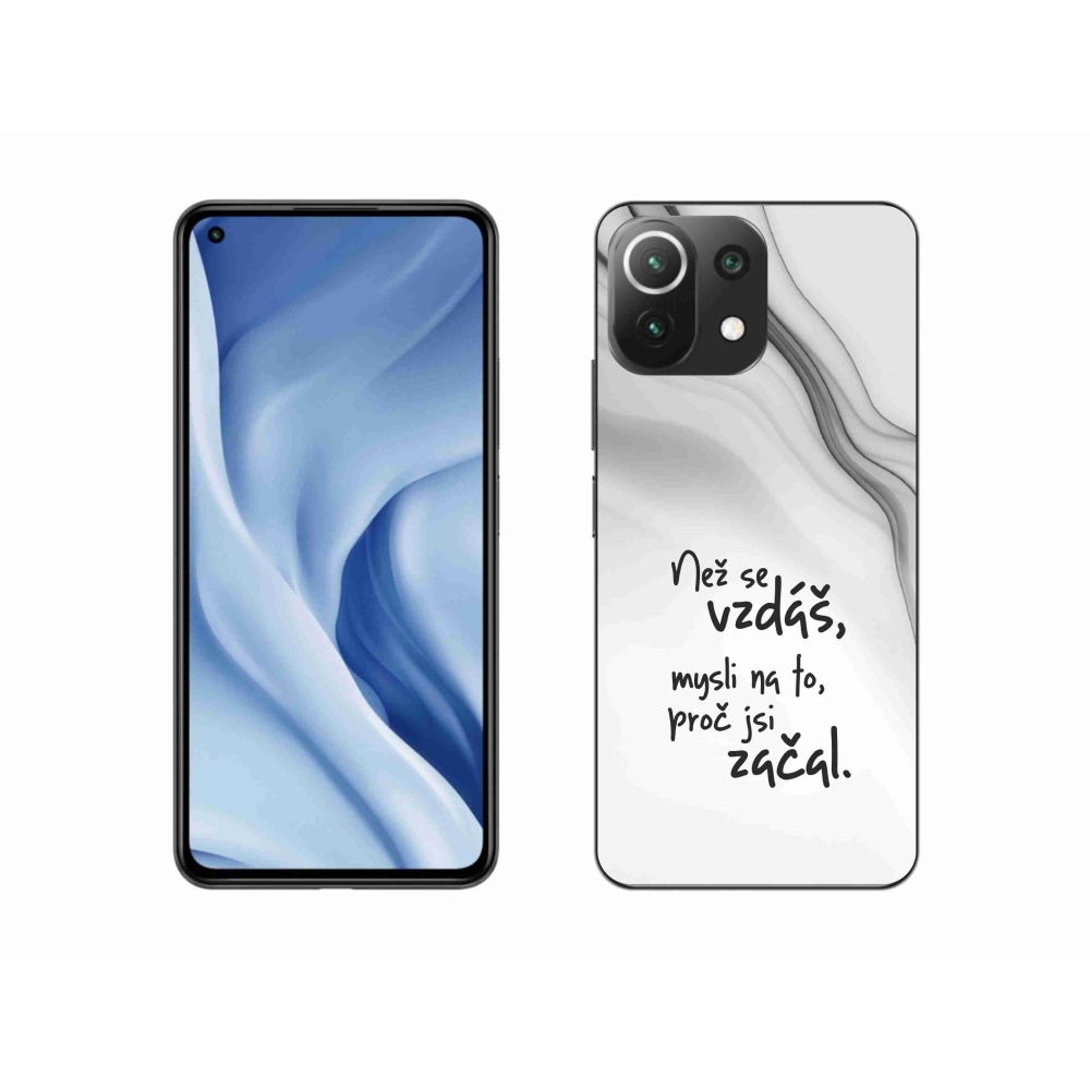 Gél borító mmCase a Xiaomi 11 Lite 5G NE - idézet 2 fehér háttérrel