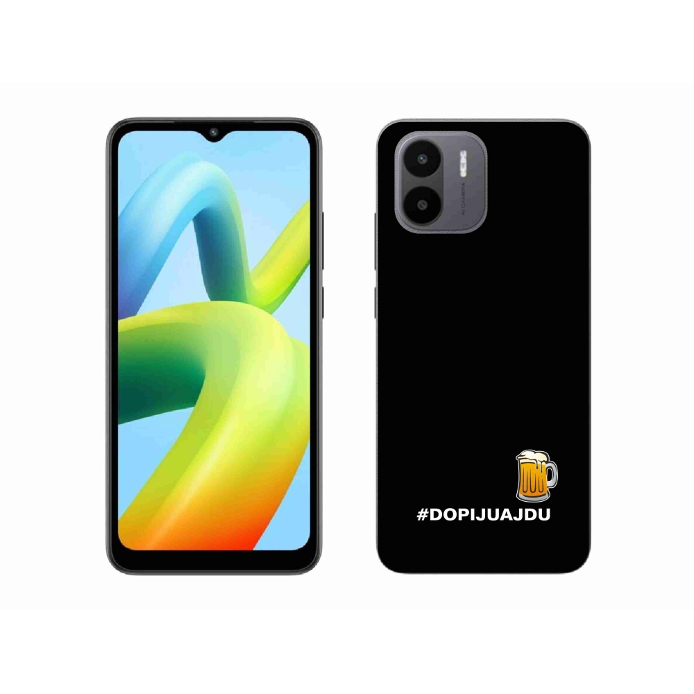 Gél borító mmCase a Xiaomi Redmi A1 - sör motívum 1 fekete háttérrel