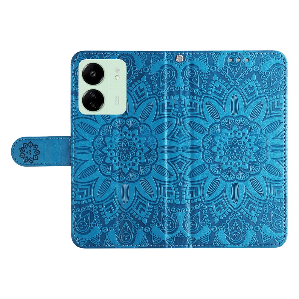Napraforgó könyv tok Xiaomi Poco C65/Redmi 13C - kék