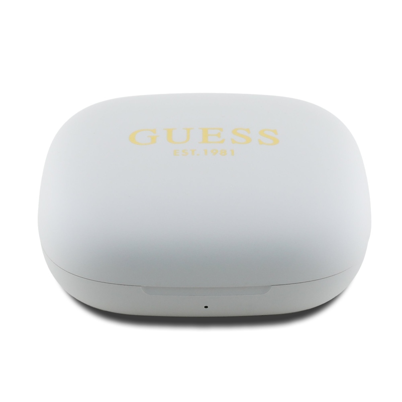 Guess Satin Classic Logo OWS vezeték nélküli fejhallgató bézs színben