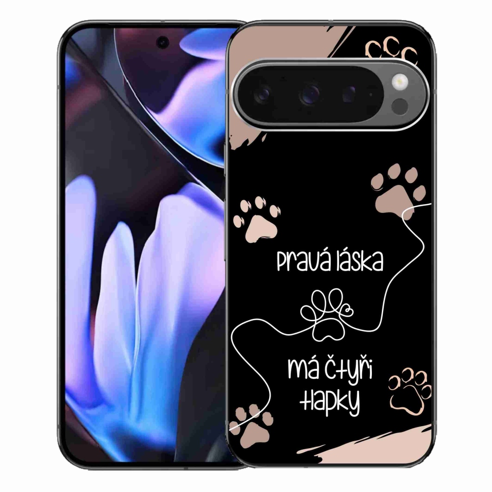 Gél borítás mmCase a Google Pixel 9 Pro XL számára - kutya motívum 1 fekete háttér