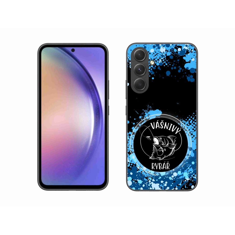 Gél borítás mmCase Samsung Galaxy A54 5G - szenvedélyes halász fekete háttérrel