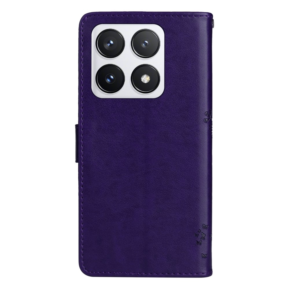 Fák könyve tok Xiaomi 14T Pro - sötétlila