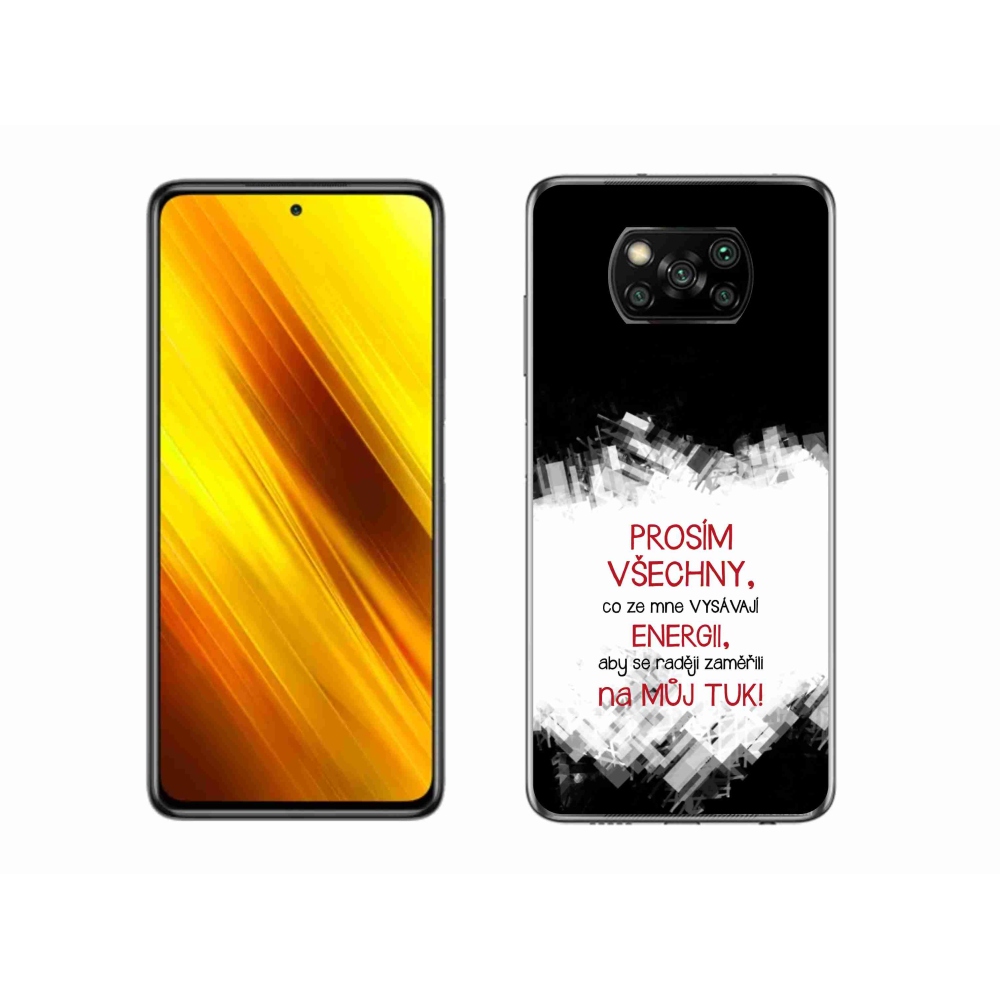 Gél borító mmCase a Xiaomi Poco X3 Pro számára - vicces szöveg 1 piros