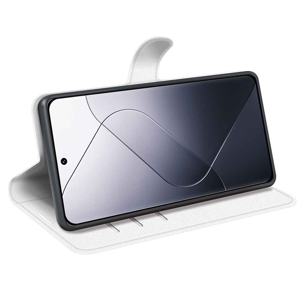 Litchi könyv tok a Xiaomi 14-hez - fehér