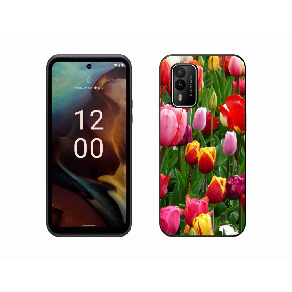 Zselés borító mmCase a Nokia XR21 készülékhez - tulipánok