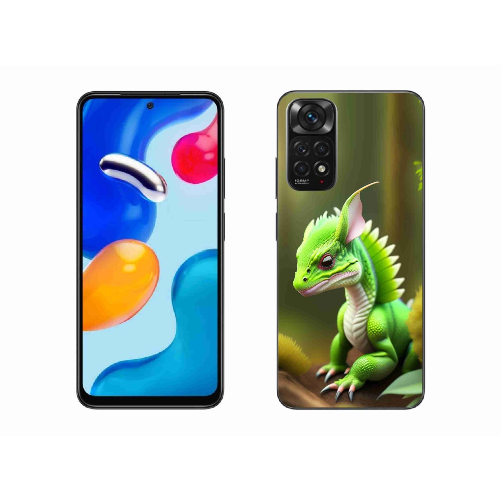 Gél borítás mmCase a Xiaomi Redmi Note 11S 4G-hez - zöld sárkány