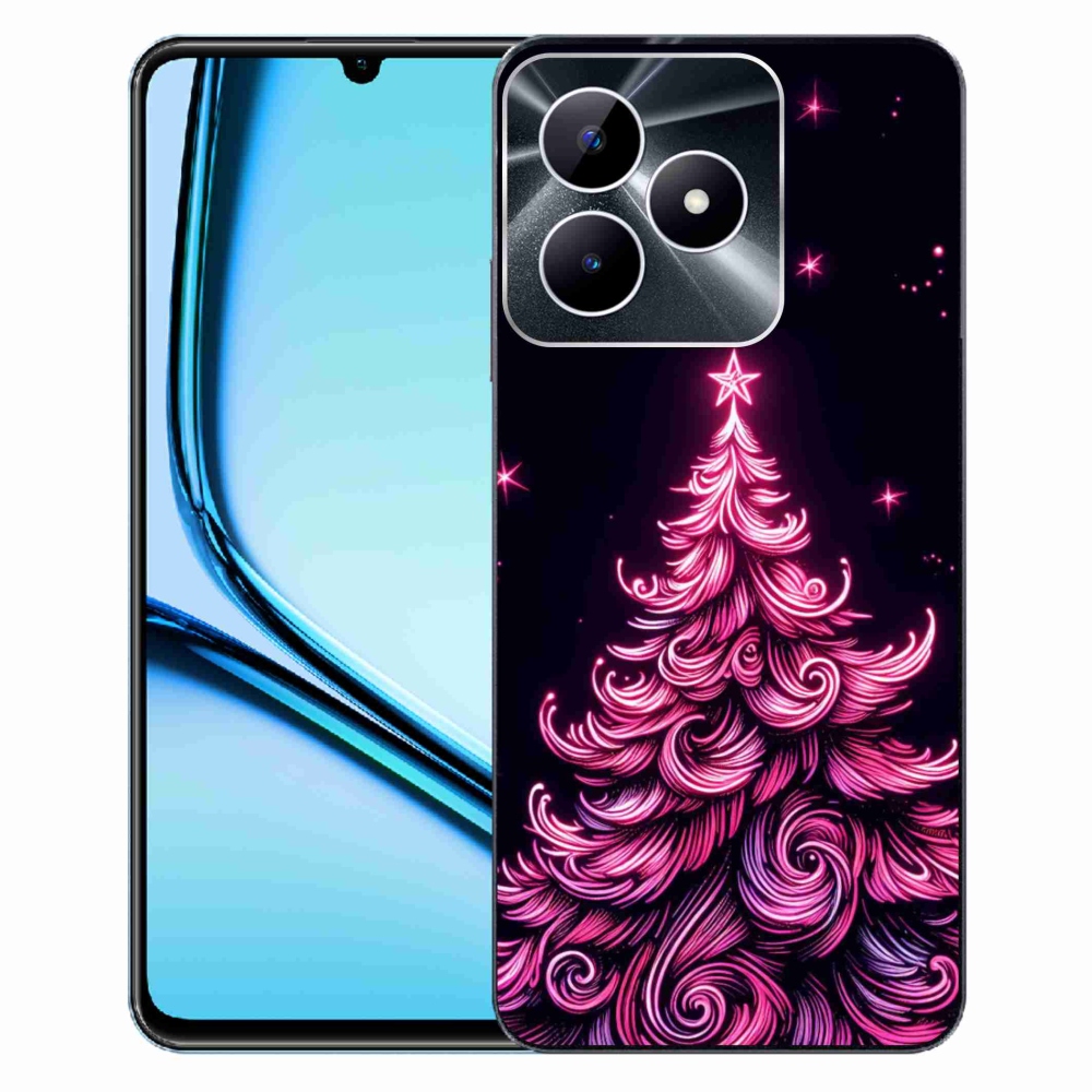 Gél borító mmCase a Realme Note 50 készülékhez - neon karácsonyfa 2