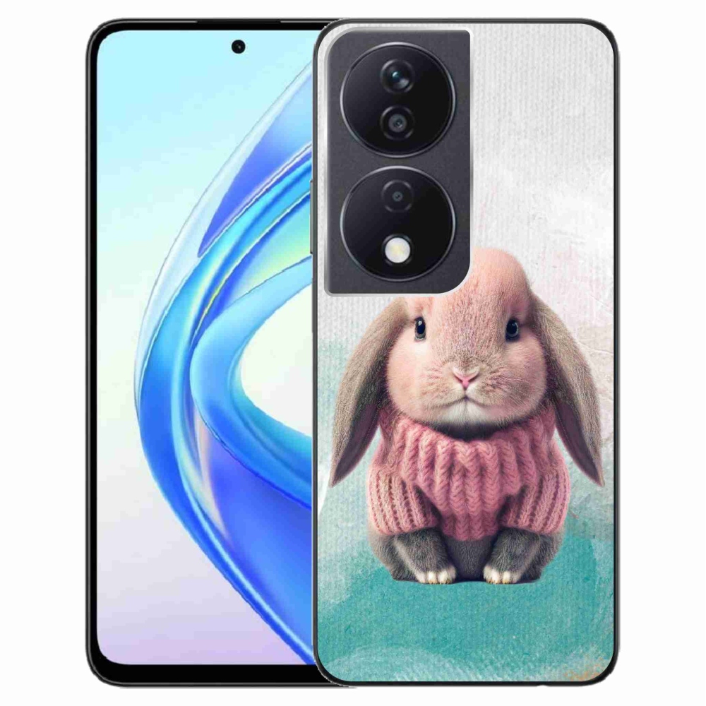 Zselés borítás mmCase a Honor X7b/Honor 90 Smart - nyúl pulóverben
