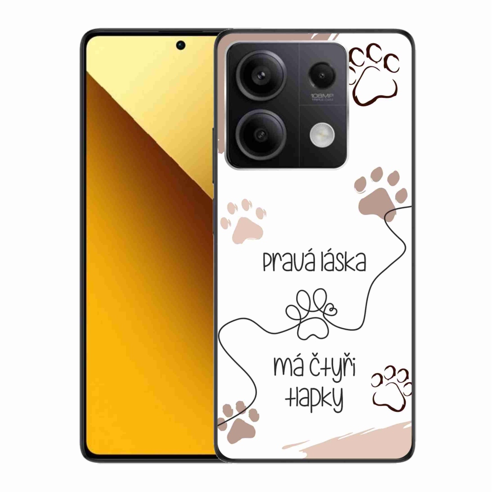 Gél borítás mmCase a Xiaomi Redmi Note 13 5G-hez - kutya motívum 1 fehér háttér