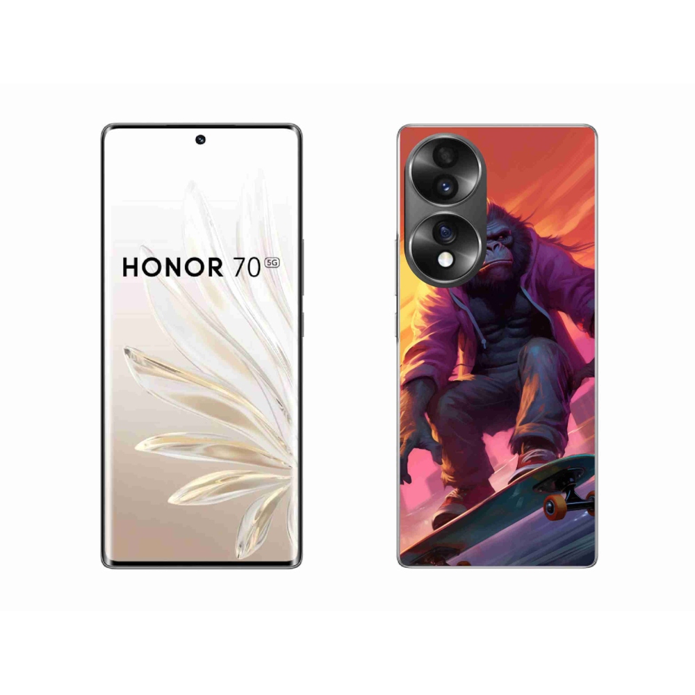 Zselés borítás mmCase a Honor 70 számára - gorilla gördeszkán