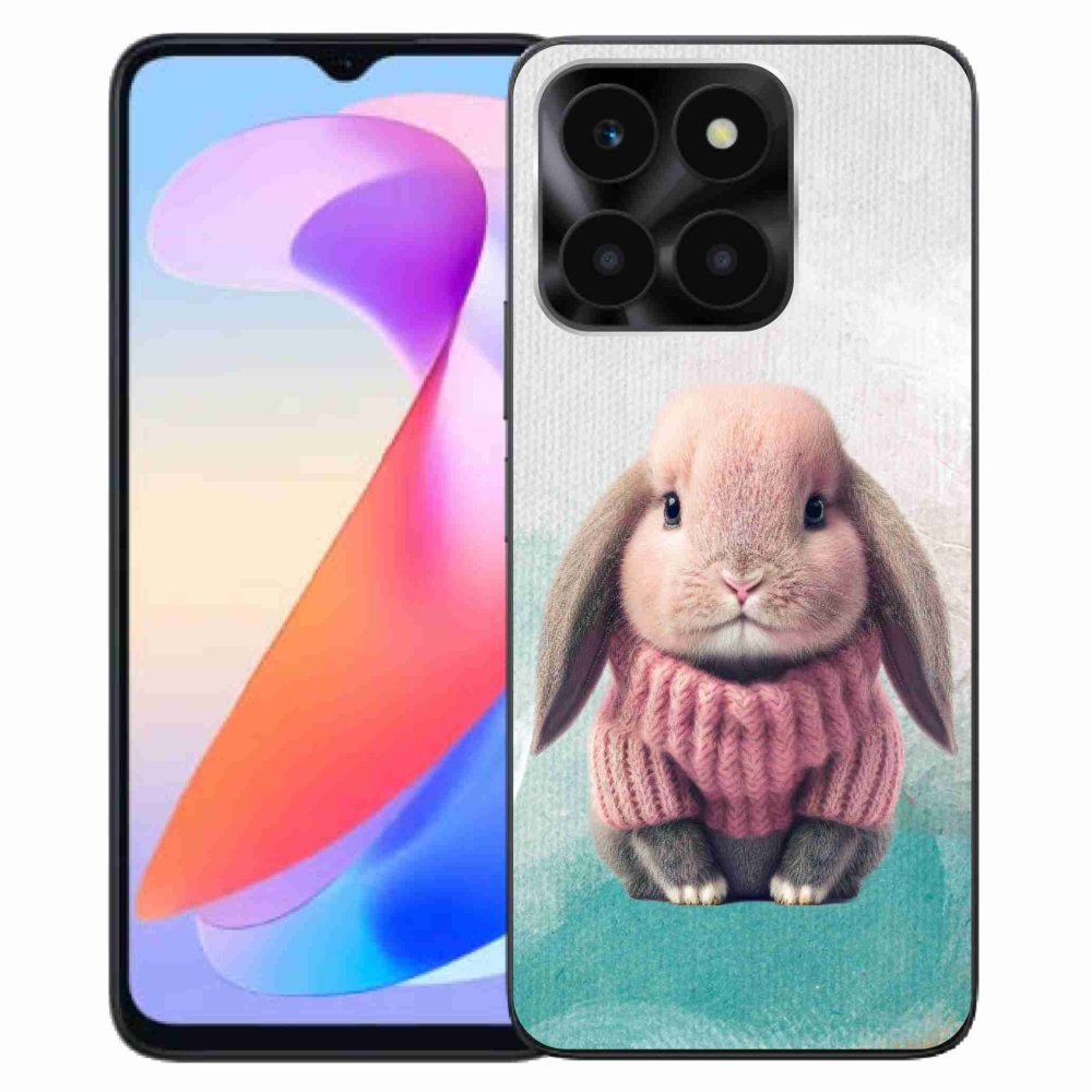 Zselés borítás mmCase a Honor X6a számára - nyúl pulóverben