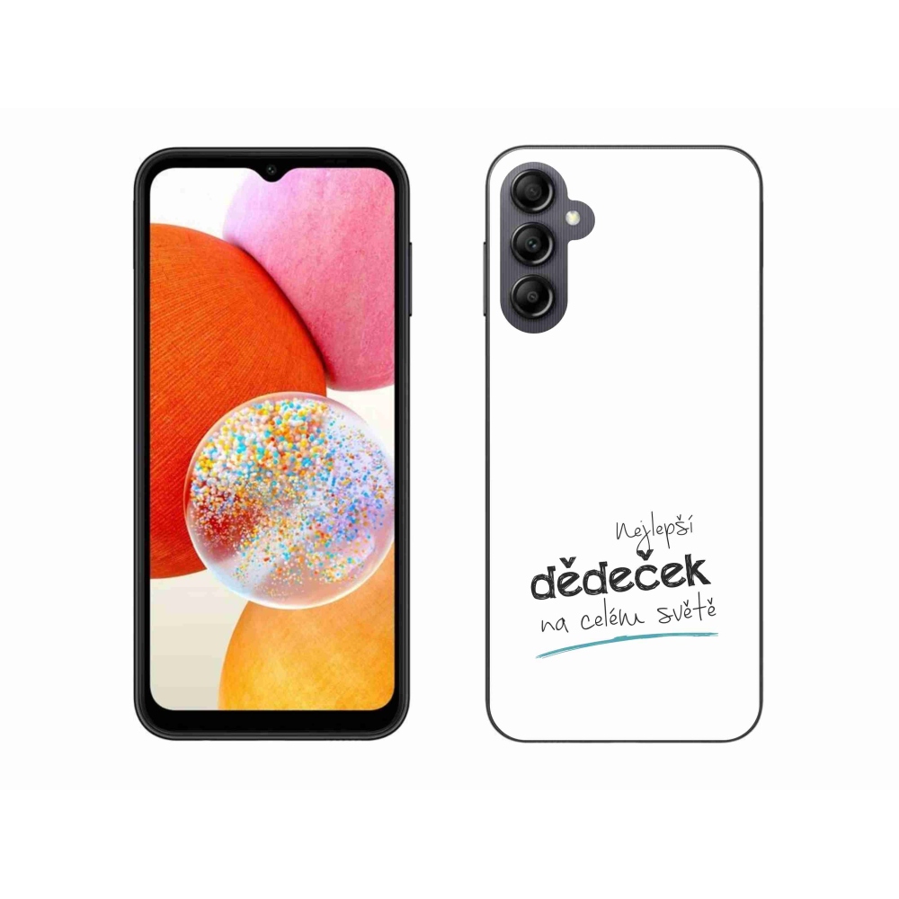 Gél borító mmCase Samsung Galaxy A14 4G/5G - a legjobb nagypapa 3 fehér háttérrel