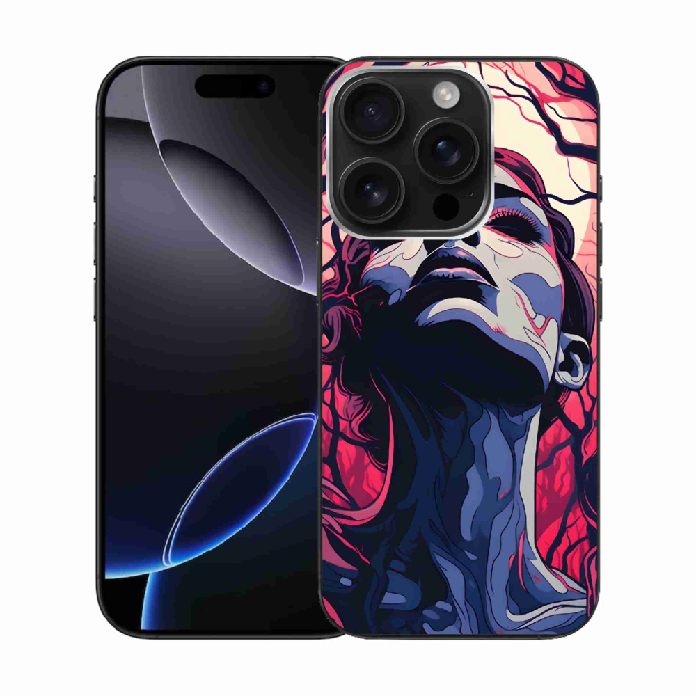 Zselés borítás mmCase iPhone 16 Pro készülékhez - absztrakt arc
