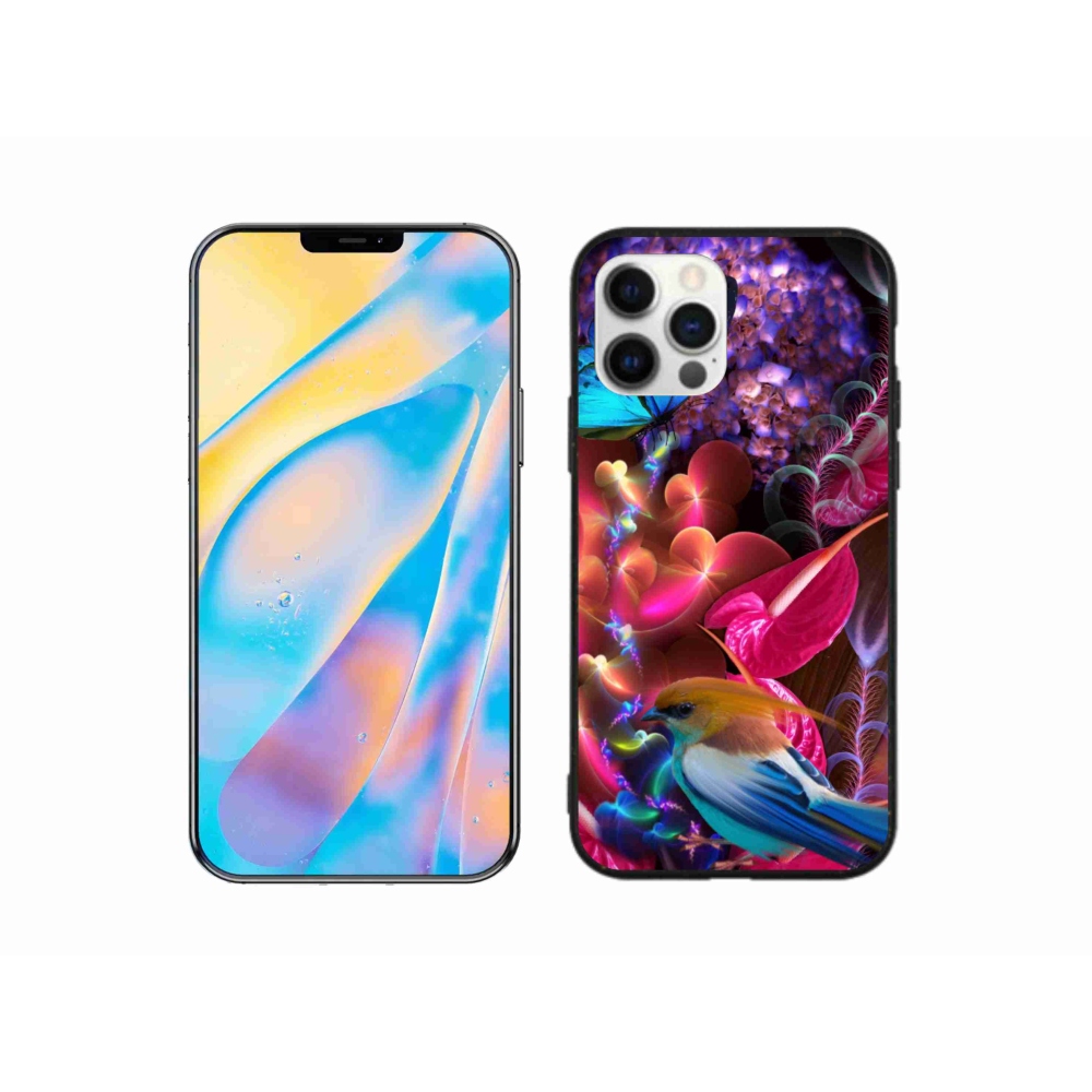 Gél borítás mmCase iPhone 12 készülékhez - színes virágok