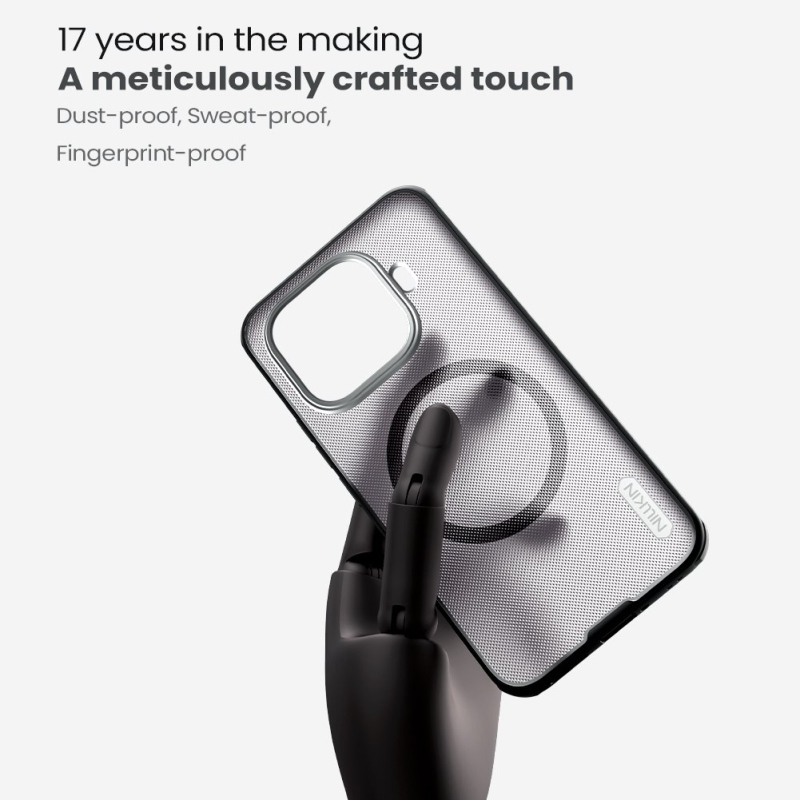 Nillkin Super Frosted PRO mágneses hátsó borítás Xiaomi 15T Pro átlátszó fekete