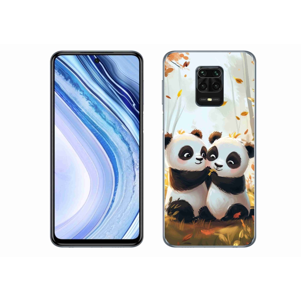 Gél borítás mmCase a Xiaomi Redmi Note 9S-hez - pandák