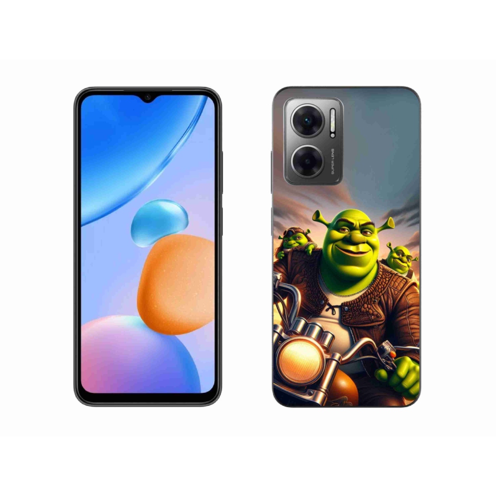 Gél borítás mmCase a Xiaomi Redmi 10 5G-hez - Shrek egy motorkerékpáron