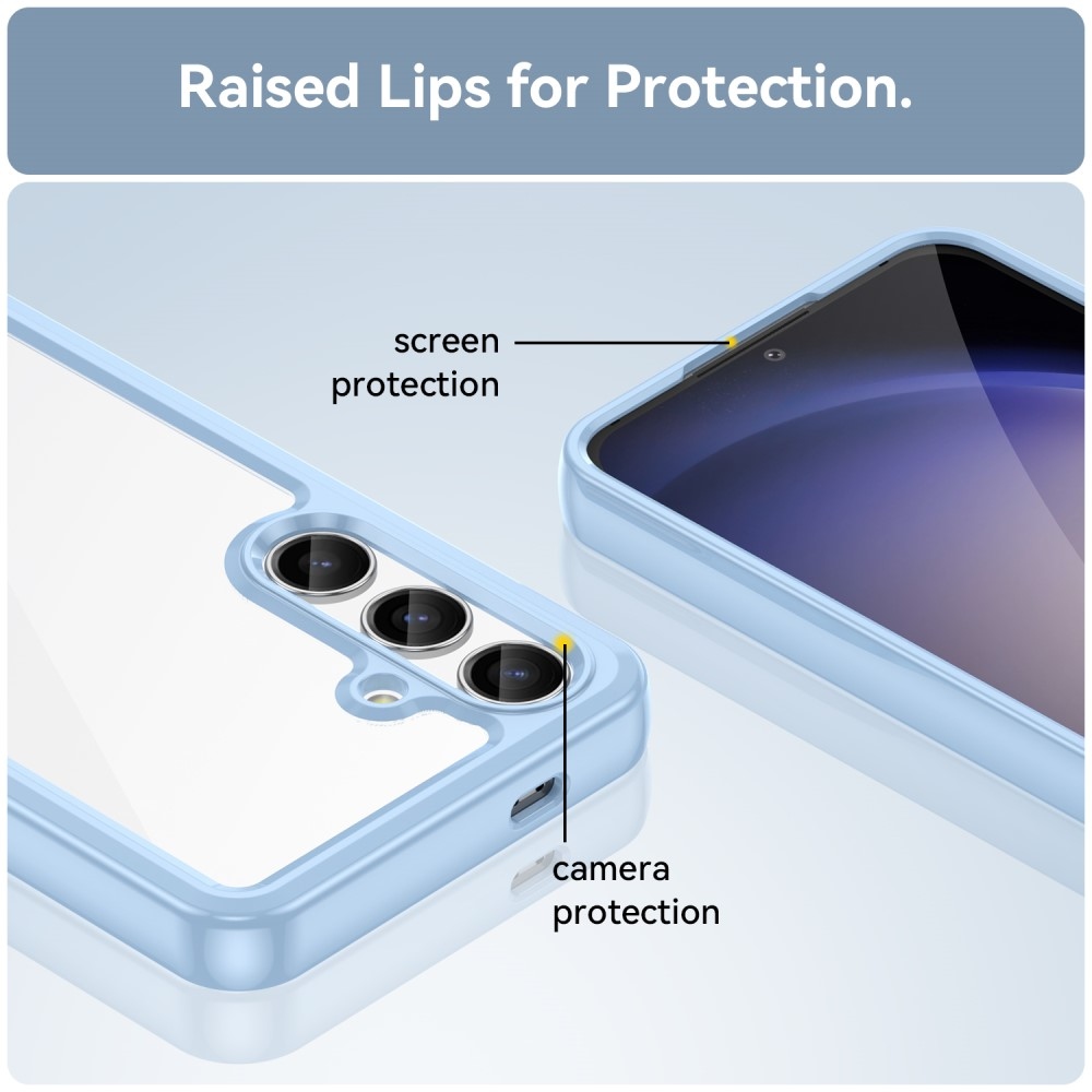 Gél tok fix hátlappal Samsung Galaxy S24+/S25+ készülékhez - kék