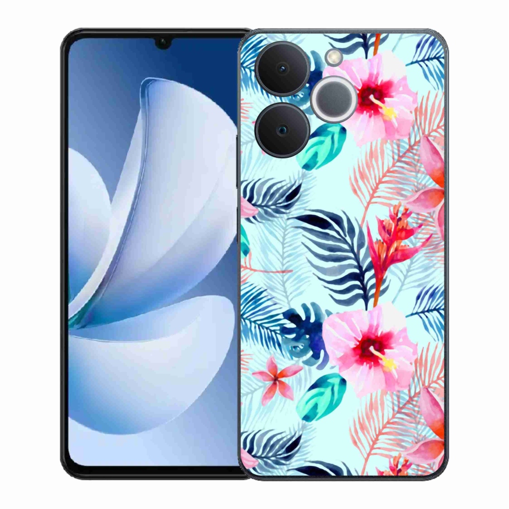 Zselés borítás mmCase a Realme Note 70T-hez - virágok