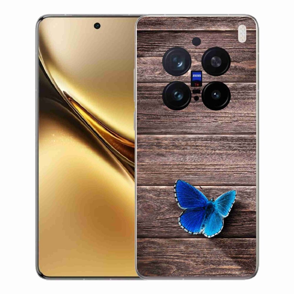 Zselés borítás mmCase a Vivo X200 Pro 5G készülékhez - kék pillangó 1