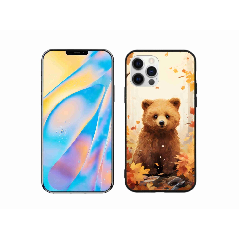 Zselés borítás mmCase iPhone 12 készülékhez - medve az erdőben