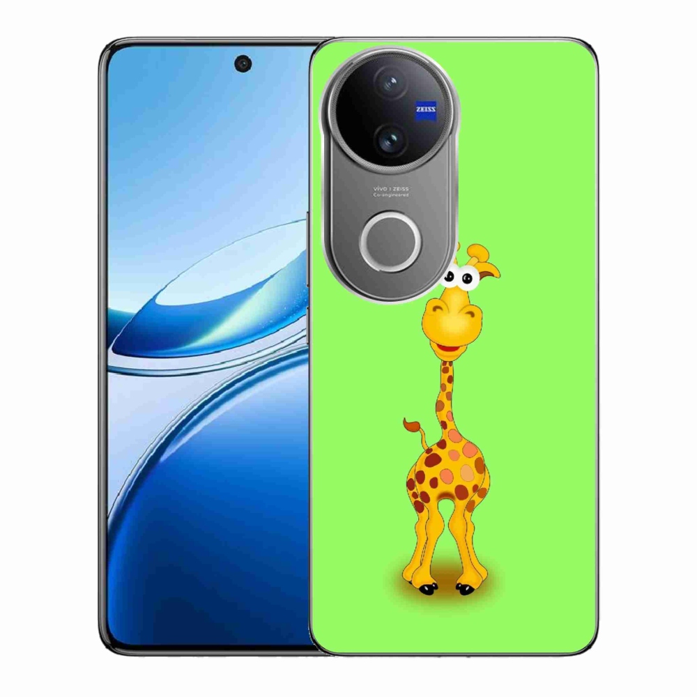 Zselés borítás mmCase a Vivo V50 5G készülékhez - rajzfilm zsiráf