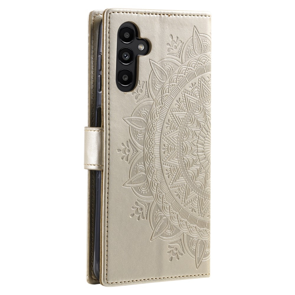 Mandala könyv tok Samsung Galaxy A26 5G - arany színben
