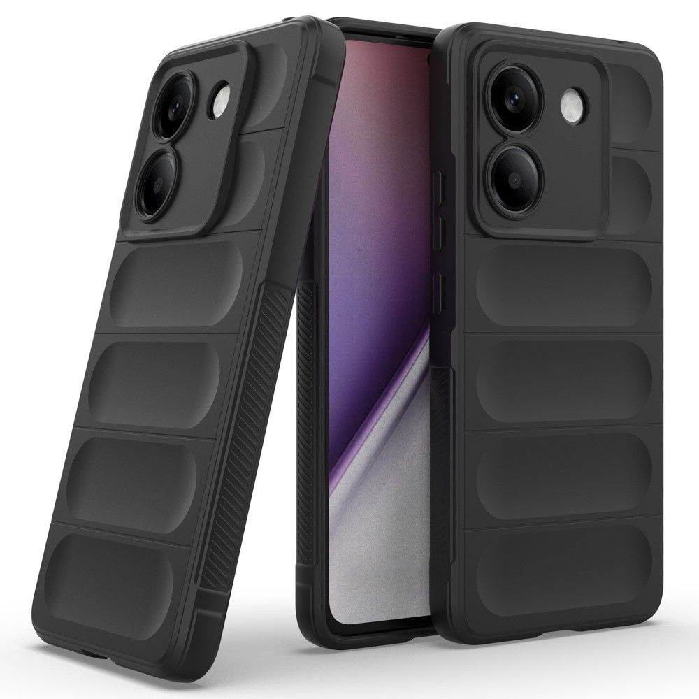 Rugg tartós gél tok a Xiaomi Poco M7 Pro 5G számára - fekete