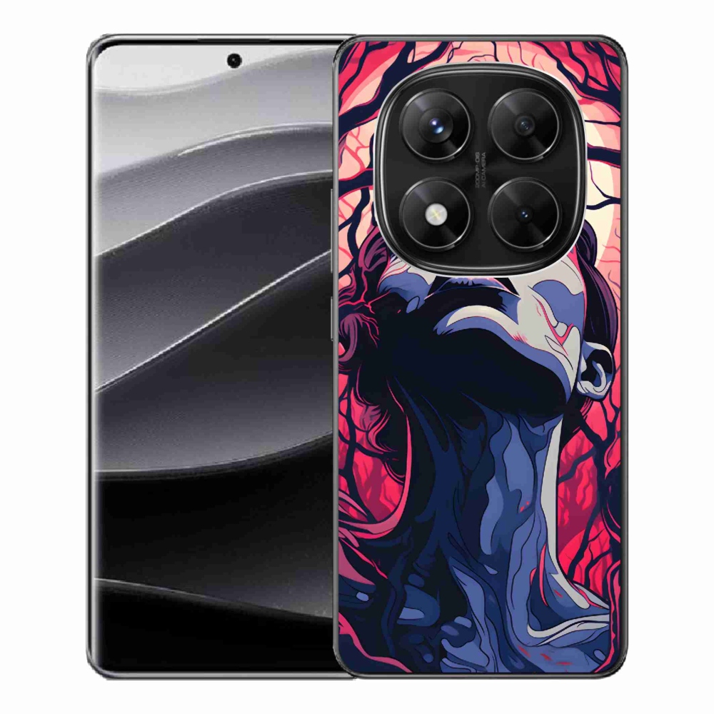 Gél borítás mmCase a Xiaomi Redmi Note 14 Pro 5G/Poco X7 5G számára - absztrakt arc