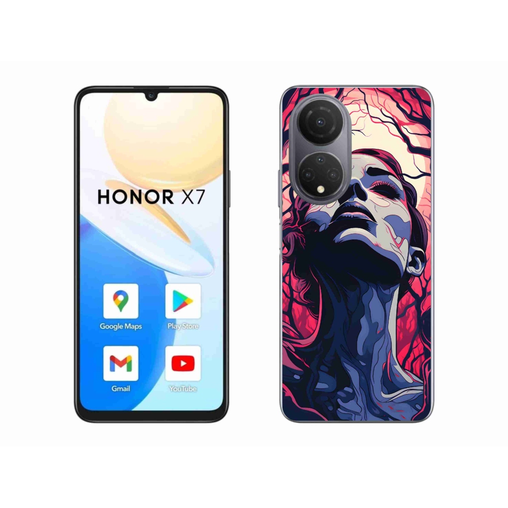 Zselés borítás mmCase a Honor X7-hez - absztrakt arc