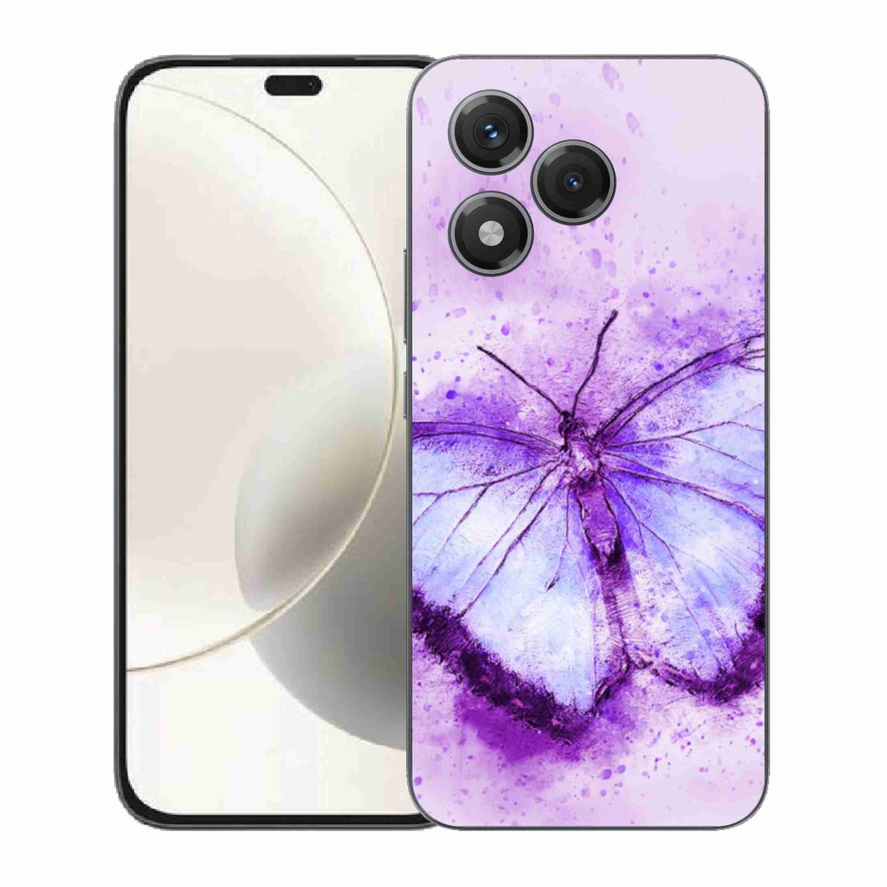 Zselés borítás mmCase a Honor 400 Lite-hoz - lila pillangó
