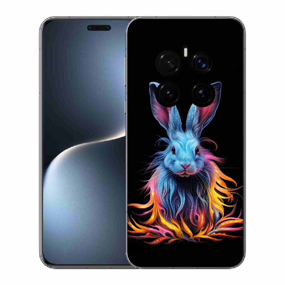 Zselés borítás mmCase a Honor Magic 7 Pro 5G számára - absztrakt nyúl