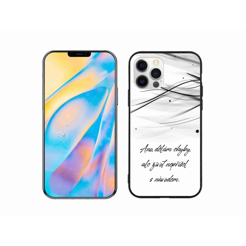 Gél borítás mmCase iPhone 12 készülékhez - idézem fehér háttér