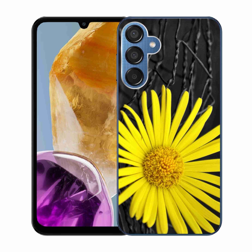 Gél védőhuzat mmCase Samsung Galaxy M15 5G - sárga virág