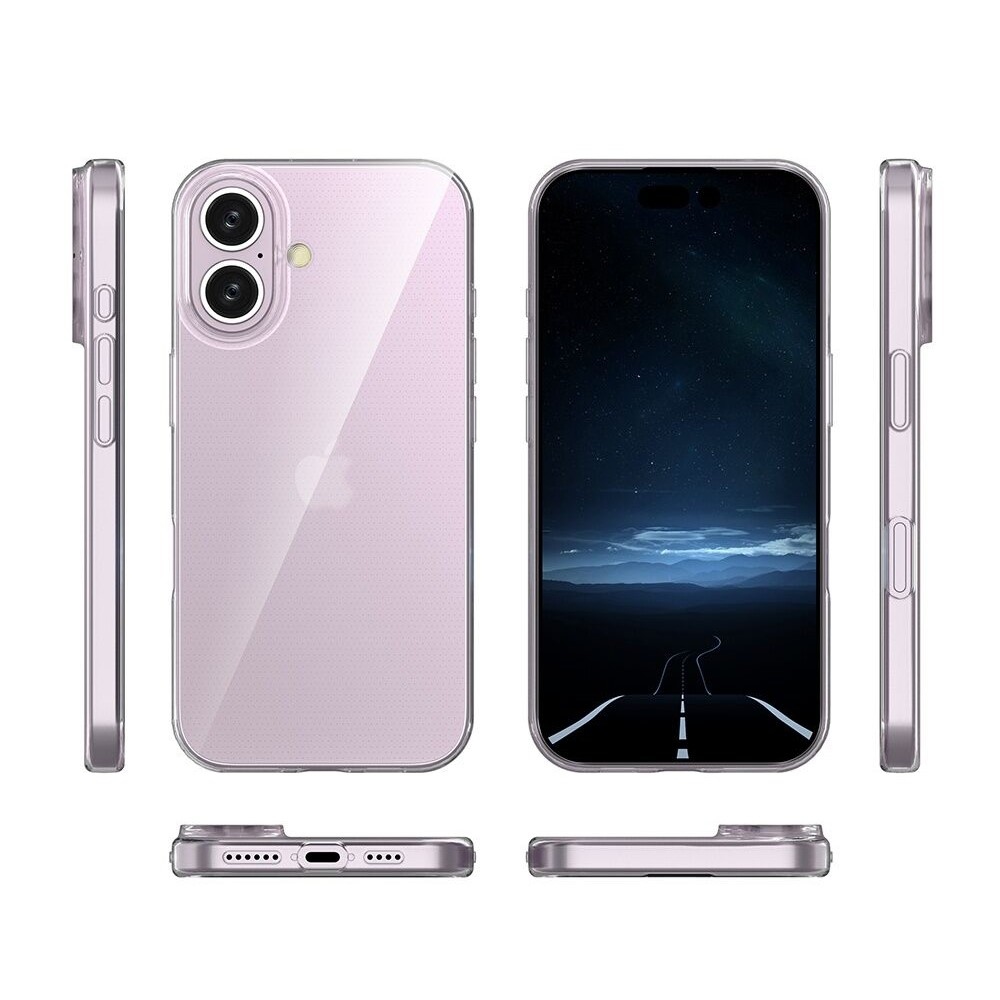 Átlátszó zselés tok iPhone 16 készülékhez - átlátszó