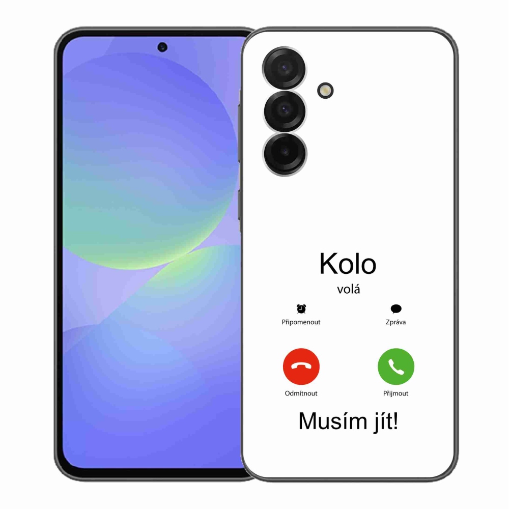 Gél borító mmCase a Samsung Galaxy A36 5G - a kerék hívja a fehér hátteret