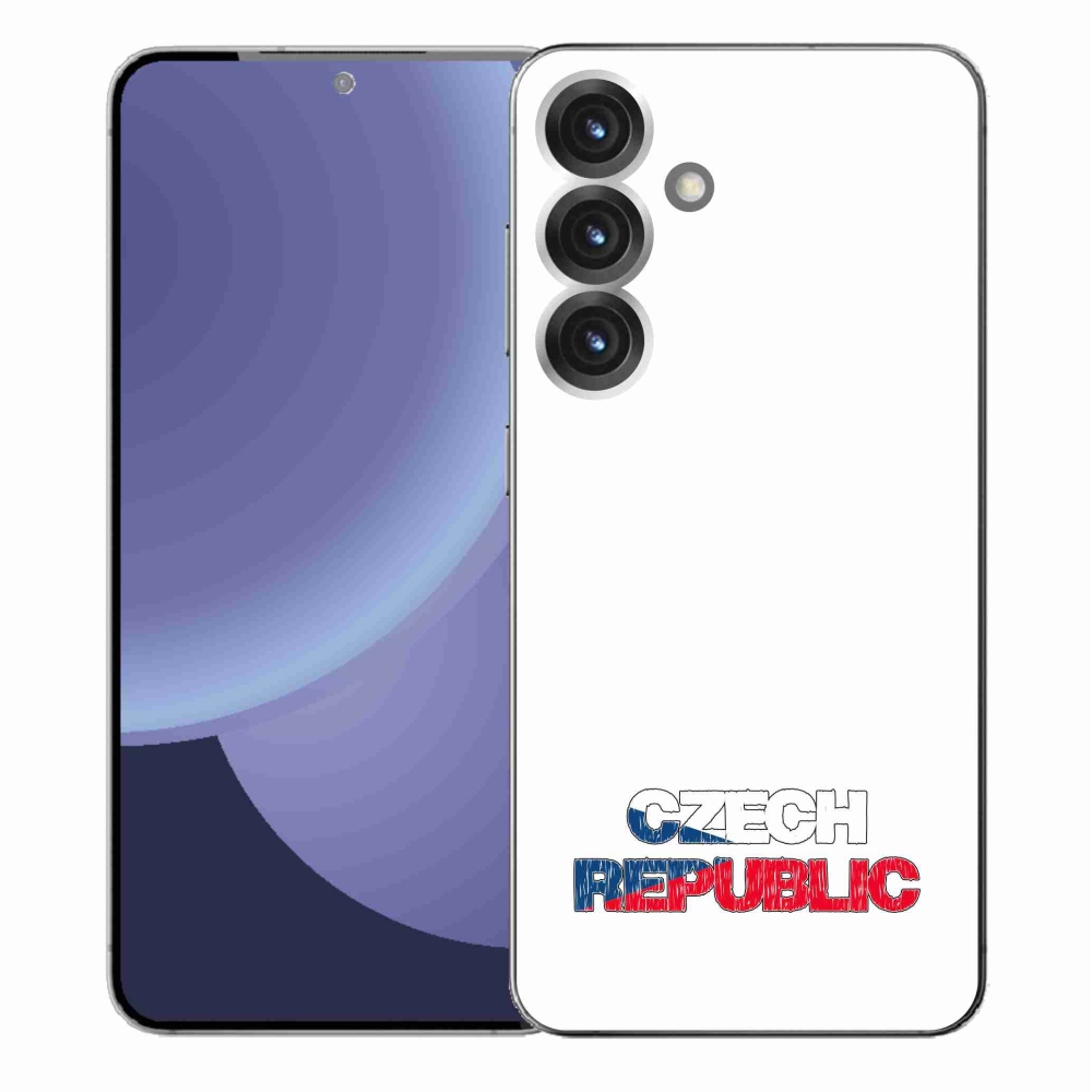 Gél borító mmCase Samsung Galaxy S25+ - Csehország fehér háttérrel