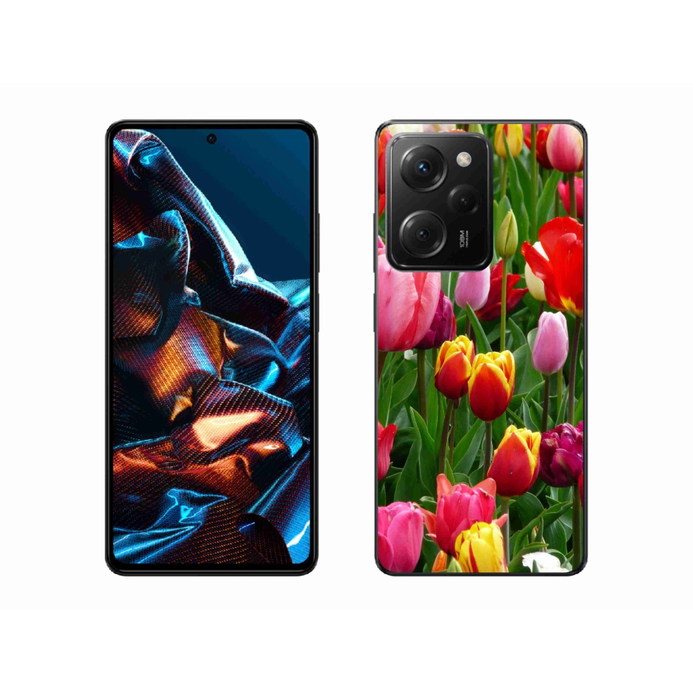 Gél borítás mmCase a Xiaomi Poco X5 Pro 5G számára - tulipánok