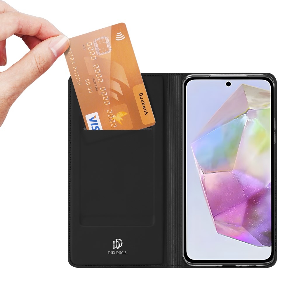 DUX könyvtáska Samsung Galaxy A36 5G/A56 5G - fekete színben