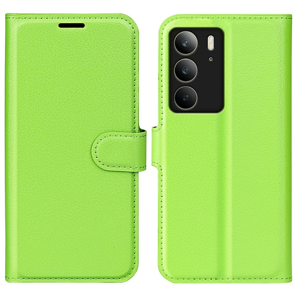 Litchi könyvtáska a Realme C75 készülékhez - zöld