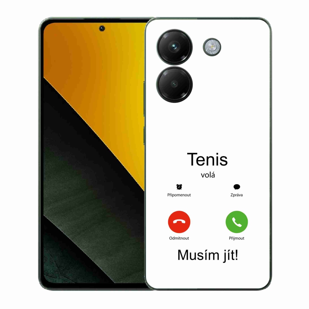 Gél borítás mmCase a Xiaomi Poco M7 Pro 5G-n - teniszhívások fehér háttérrel