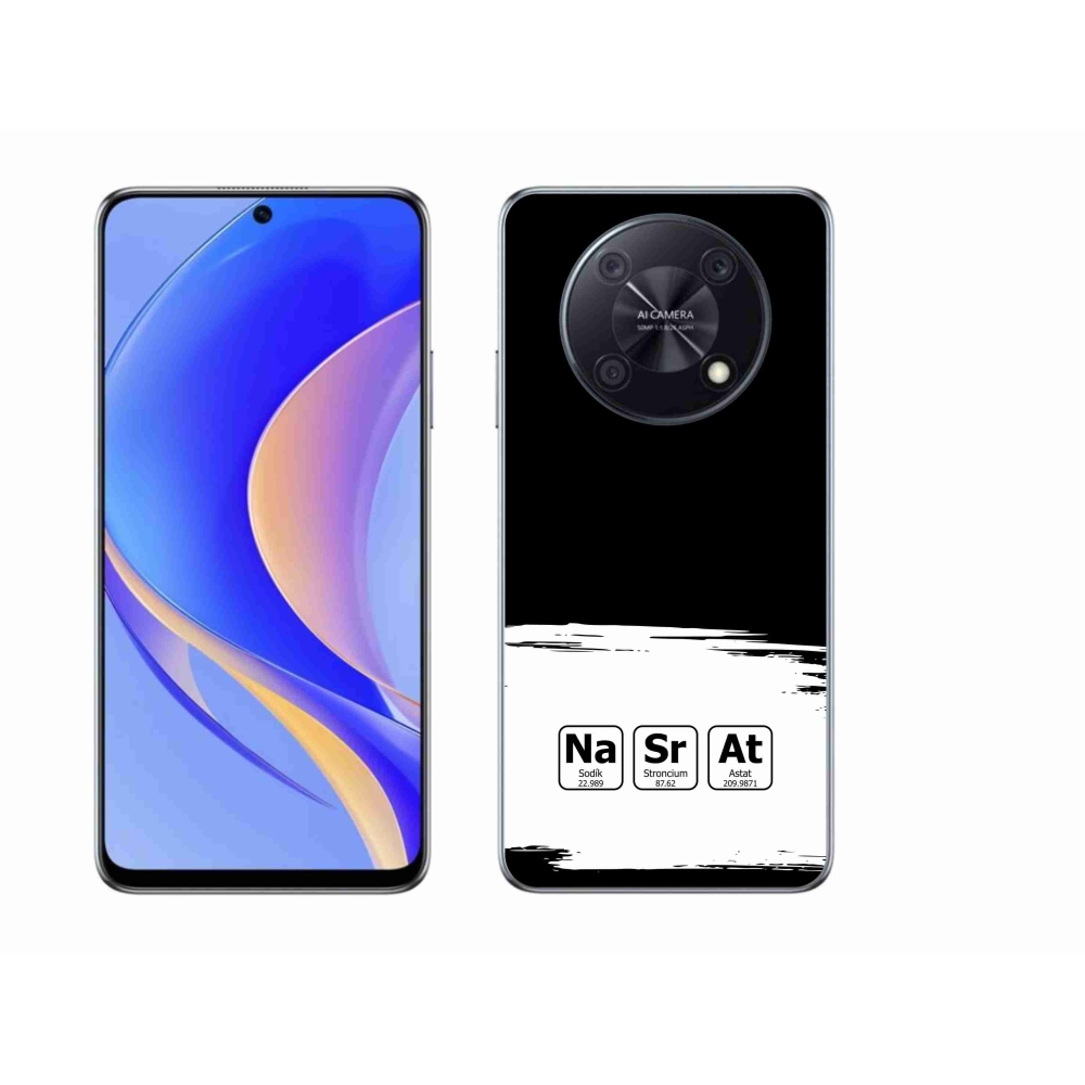 Gél borító mmCase a Huawei Nova Y90 - kémiai elemek fehér és fekete háttérrel