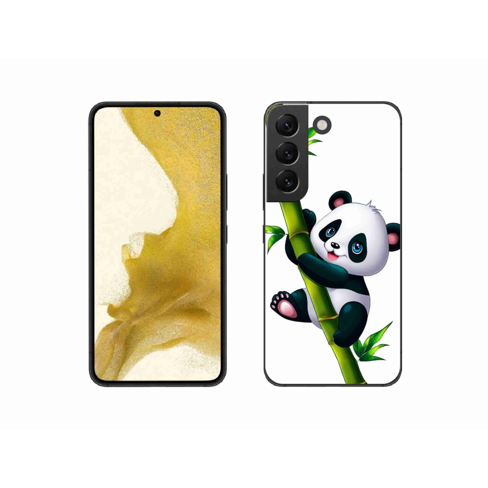 Gél borító mmCase Samsung Galaxy S22 5G - panda bambuszon - Samsung Galaxy S22 5G számára