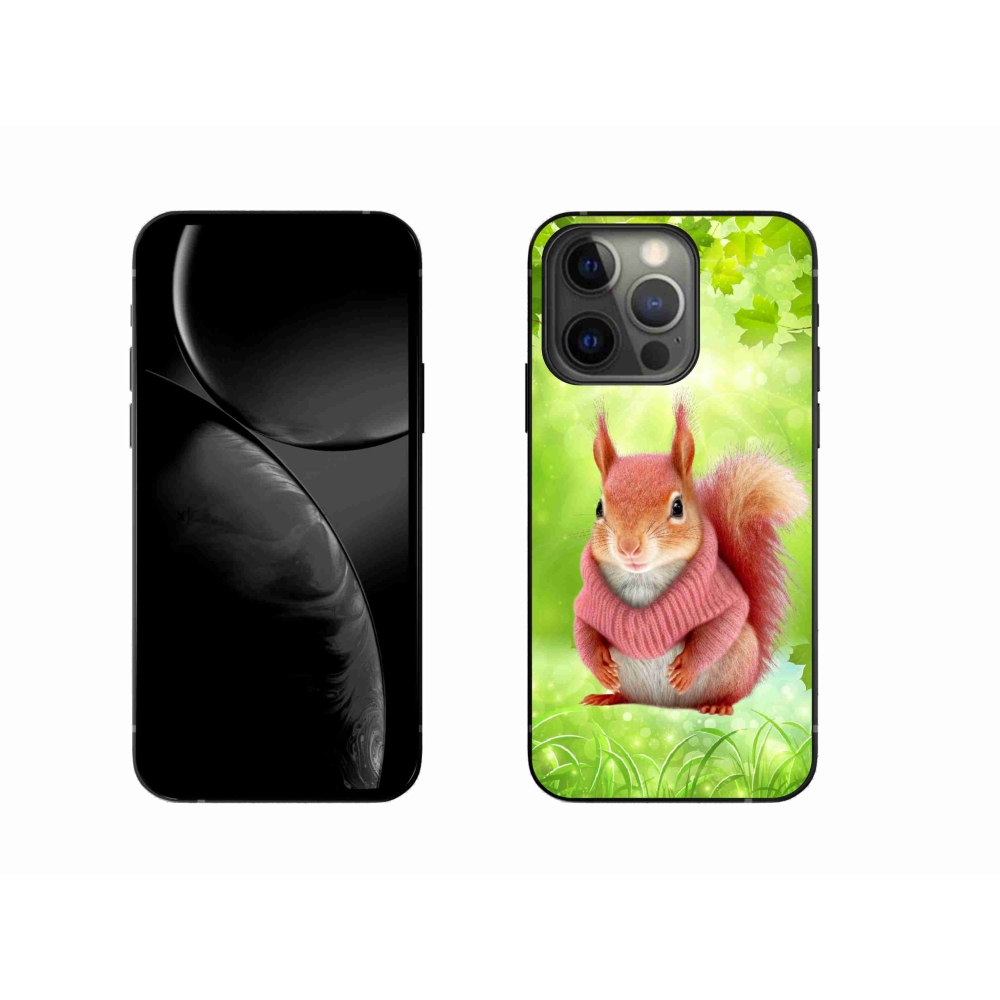 Zselés borítás mmCase iPhone 13 Pro készülékhez - mókus pulóverben