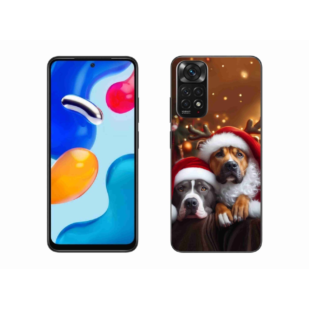 Gél borító mmCase a Xiaomi Redmi Note 11S 4G - Karácsonyi kutyákhoz