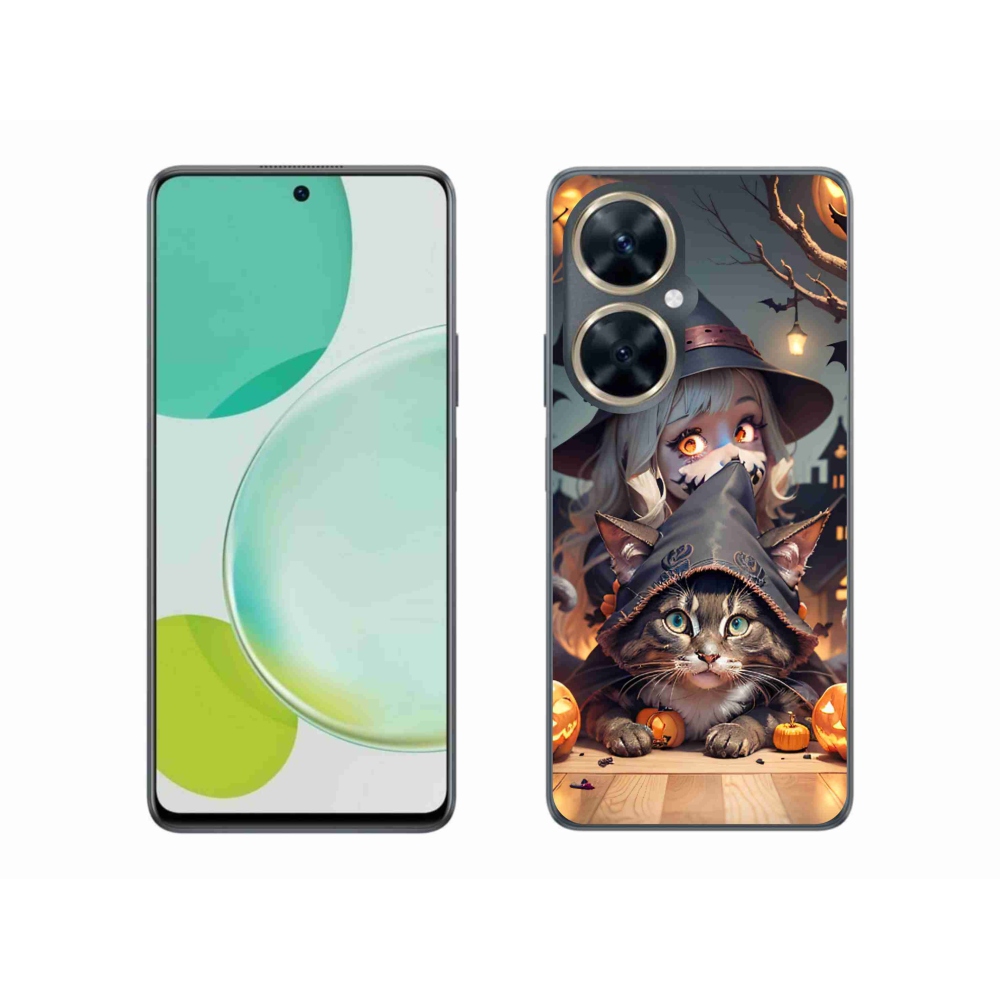 Gél borítás mmCase a Huawei Nova 11i készülékhez - boszorkány macskával