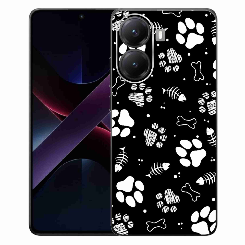 Gél borítás mmCase a Xiaomi Poco X7 Pro 5G-hez - kutyamancsok